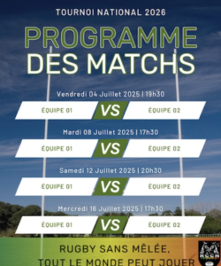 Template programme matchs